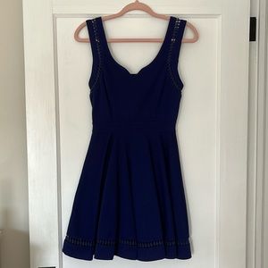 Emmelee Navy Blue Mini Skater Dress